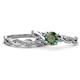 1 - Mayra Desire Diamond and Lab Created Alexandrite Infinity Bridal Set Ring 