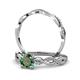 2 - Mayra Desire Diamond and Lab Created Alexandrite Infinity Bridal Set Ring 