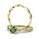 2 - Mayra Desire Diamond and Lab Created Alexandrite Infinity Bridal Set Ring 