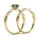 4 - Mayra Desire Diamond and Lab Created Alexandrite Infinity Bridal Set Ring 