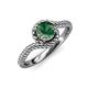 4 - Aerin Desire 6.50 mm Round Lab Created Alexandrite Bypass Solitaire Engagement Ring 