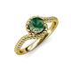 4 - Aerin Desire 6.50 mm Round Lab Created Alexandrite Bypass Solitaire Engagement Ring 