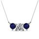 1 - Raia Blue Sapphire and Diamond Three Stone Pendant 