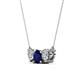 2 - Raia Blue Sapphire and Diamond Three Stone Pendant 