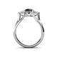 4 - Alyssa Black Diamond and White Sapphire Three Stone Engagement Ring 