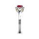 12 - Lyneth Desire Ruby and Diamond Halo Engagement Ring 