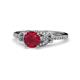 1 - Katelle Desire Ruby and Diamond Engagement Ring 
