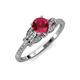 4 - Katelle Desire Ruby and Diamond Engagement Ring 