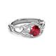 3 - Fineena Signature Ruby and Diamond Engagement Ring 