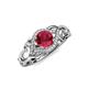 4 - Fineena Signature Ruby and Diamond Engagement Ring 