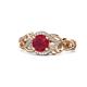 1 - Fineena Signature Ruby and Diamond Engagement Ring 
