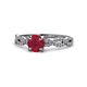 1 - Milena Desire Ruby and Diamond Engagement Ring 