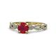 1 - Milena Desire Ruby and Diamond Engagement Ring 