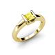 3 - Izna Princess Cut Lab Created Yellow Sapphire Solitaire Engagement Ring 