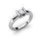 3 - Izna Princess Cut Lab Created White Sapphire Solitaire Engagement Ring 
