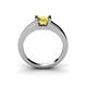 4 - Izna Princess Cut Lab Created Yellow Sapphire Solitaire Engagement Ring 