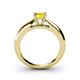 5 - Akila Princess Cut Lab Created Yellow Sapphire Solitaire Engagement Ring 