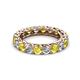 2 - Lucida 4.10 ctw (3.80 mm) Round Yellow Sapphire and Natural Diamond Eternity Band 