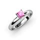 3 - Bianca Lab Created Pink Sapphire Solitaire Ring 