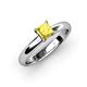 3 - Bianca Lab Created Yellow Sapphire Solitaire Ring 