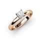 3 - Bianca Lab Created White Sapphire Solitaire Ring 