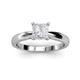 2 - Adsila Lab Created White Sapphire Solitaire Ring 