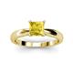 3 - Adsila Lab Created Yellow Sapphire Solitaire Ring 
