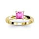 2 - Adsila Lab Created Pink Sapphire Solitaire Ring 