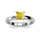 2 - Adsila Lab Created Yellow Sapphire Solitaire Ring 
