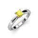 4 - Adsila Lab Created Yellow Sapphire Solitaire Ring 