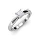 4 - Adsila Lab Created White Sapphire Solitaire Ring 