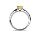 5 - Adsila Lab Created Yellow Sapphire Solitaire Ring 