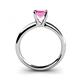4 - Bianca Lab Created Pink Sapphire Solitaire Ring 