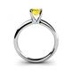 4 - Bianca Lab Created Yellow Sapphire Solitaire Ring 