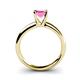 4 - Bianca Lab Created Pink Sapphire Solitaire Ring 
