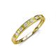 3 - Aqilia 2.00 mm Yellow Sapphire and Diamond 13 Stone Wedding Band 