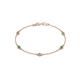 1 - Aizza (5 Stn/3.4mm) Petite Emerald and Diamond on Cable Bracelet 