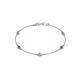 1 - Aizza (5 Stn/3.4mm) Petite Ruby and Diamond on Cable Bracelet 