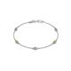 1 - Aizza (5 Stn/3.4mm) Petite Peridot and Diamond on Cable Bracelet 