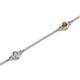 2 - Aizza (5 Stn/3.4mm) Petite Citrine and Diamond on Cable Bracelet 