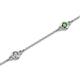 2 - Aizza (5 Stn/3.4mm) Petite Green Garnet and Diamond on Cable Bracelet 