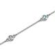 2 - Aizza (5 Stn/3.4mm) Petite Aquamarine and Diamond on Cable Bracelet 