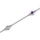 2 - Aizza (5 Stn/3.4mm) Petite Amethyst and Diamond on Cable Bracelet 