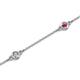 2 - Aizza (5 Stn/3.4mm) Petite Rhodolite Garnet and Diamond on Cable Bracelet 