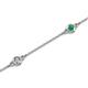 2 - Aizza (5 Stn/3.4mm) Petite Emerald and Diamond on Cable Bracelet 