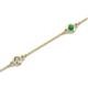 2 - Aizza (5 Stn/3.4mm) Petite Emerald and Diamond on Cable Bracelet 