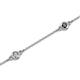 2 - Aizza (5 Stn/3.4mm) Petite Black and White Diamond on Cable Bracelet 