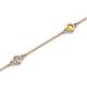2 - Aizza (5 Stn/3.4mm) Petite Yellow Sapphire and Diamond on Cable Bracelet 