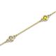 2 - Aizza (5 Stn/3.4mm) Petite Yellow and White Diamond on Cable Bracelet 