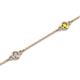 2 - Aizza (5 Stn/3.4mm) Petite Yellow and White Diamond on Cable Bracelet 
